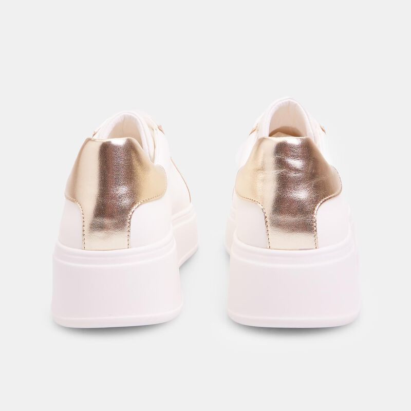 Damsneakers med snörning och juvelapplikationer