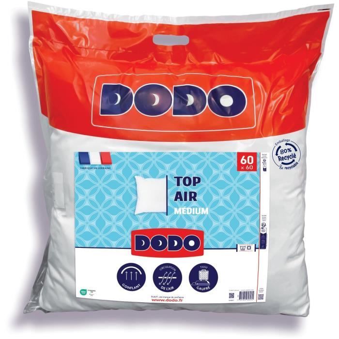 Almohada - DODO - MEDIUM TOP AIR - 60 x 60 cm - Blanca