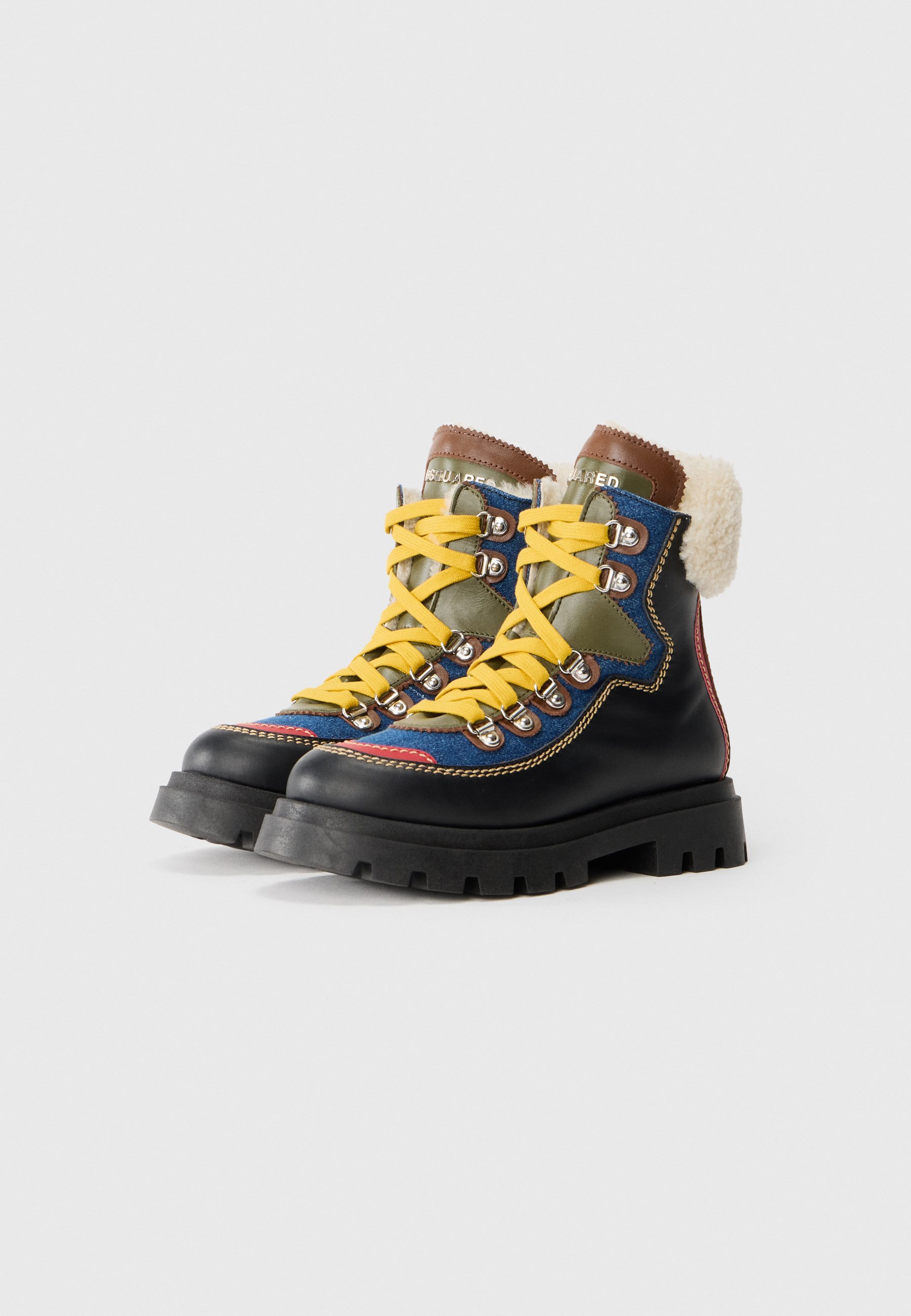 Dsquared2 UNISEX - Stivaletti stringati - nero/rosso/denim/kaki/marrone