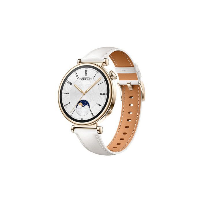 Smartwatch Huawei WATCH GT4 CLASSIC da 41 mm con cinturino in pelle bianca