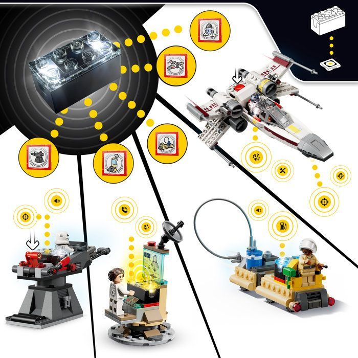 LEGO Star Wars 75423 SMART Play : le X-Wing Red Five de Luke - Jeu Interactif dès 6 ans