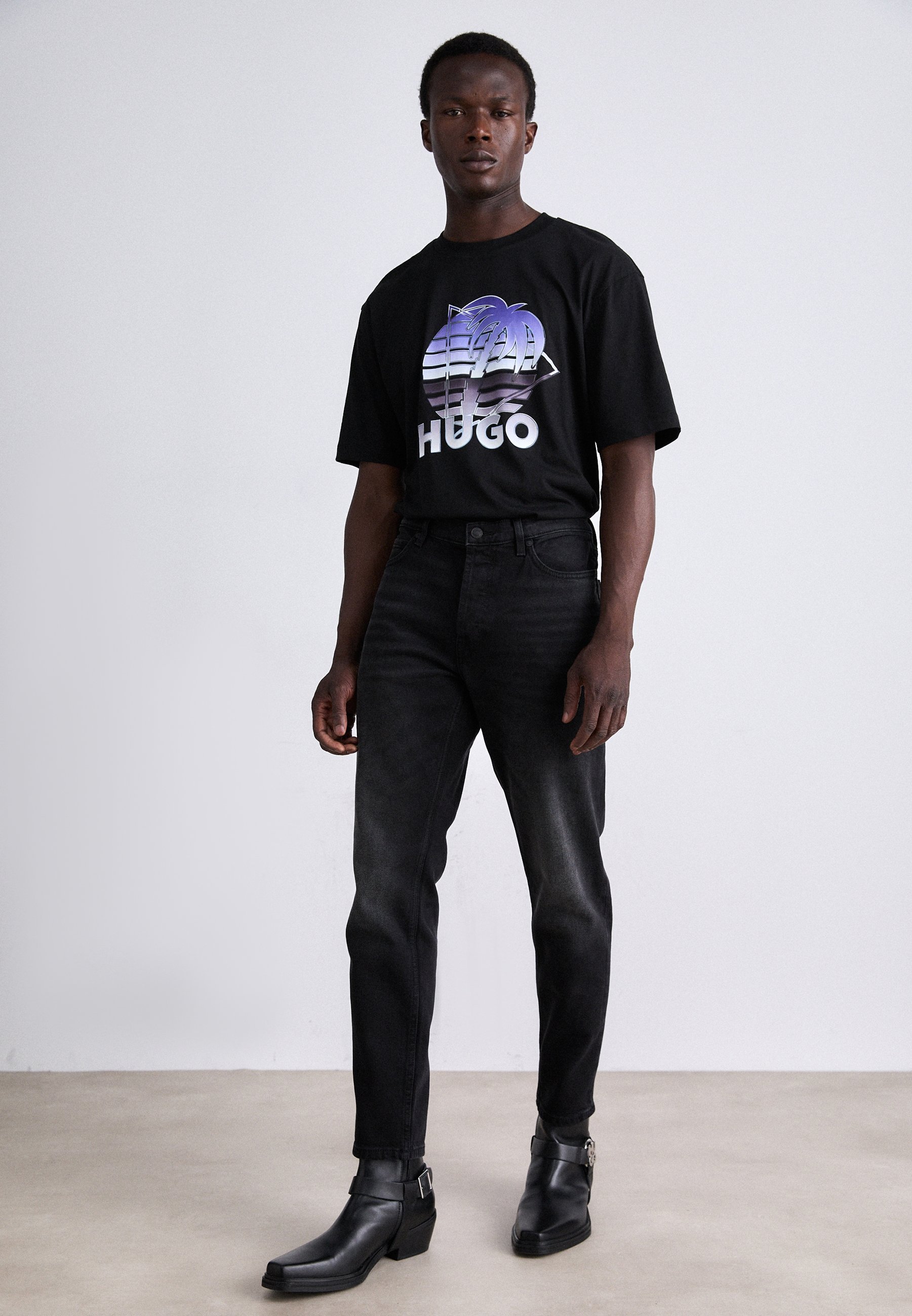HUGO Slim fit jeans - zwart
