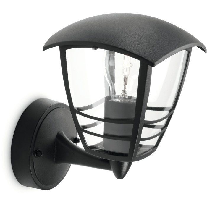 Aplique de pared exterior - PHILIPS - Creek - Orientación hacia arriba - Negro - IP44