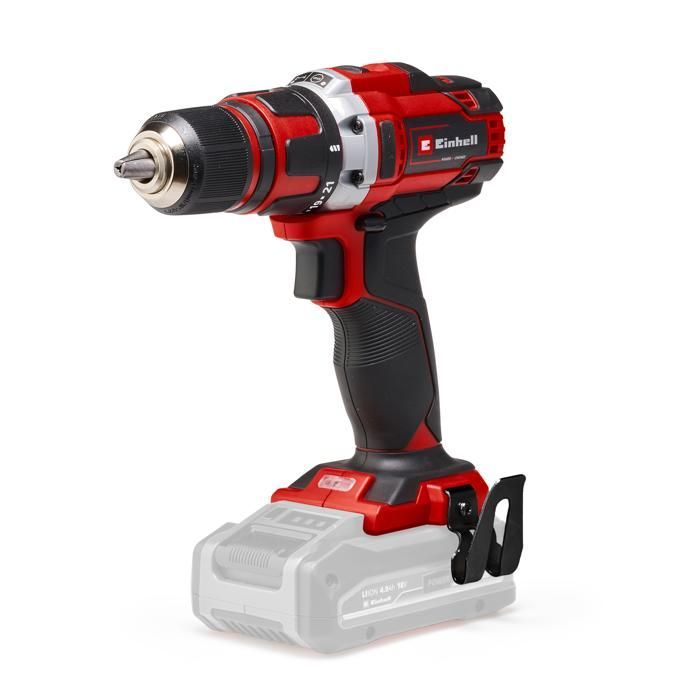 Taladro atornillador inalámbrico Einhell TE-CD 18/40 Li-Solo - PXC (18 V, 40 Nm de par). Se suministra sin batería ni cargador.