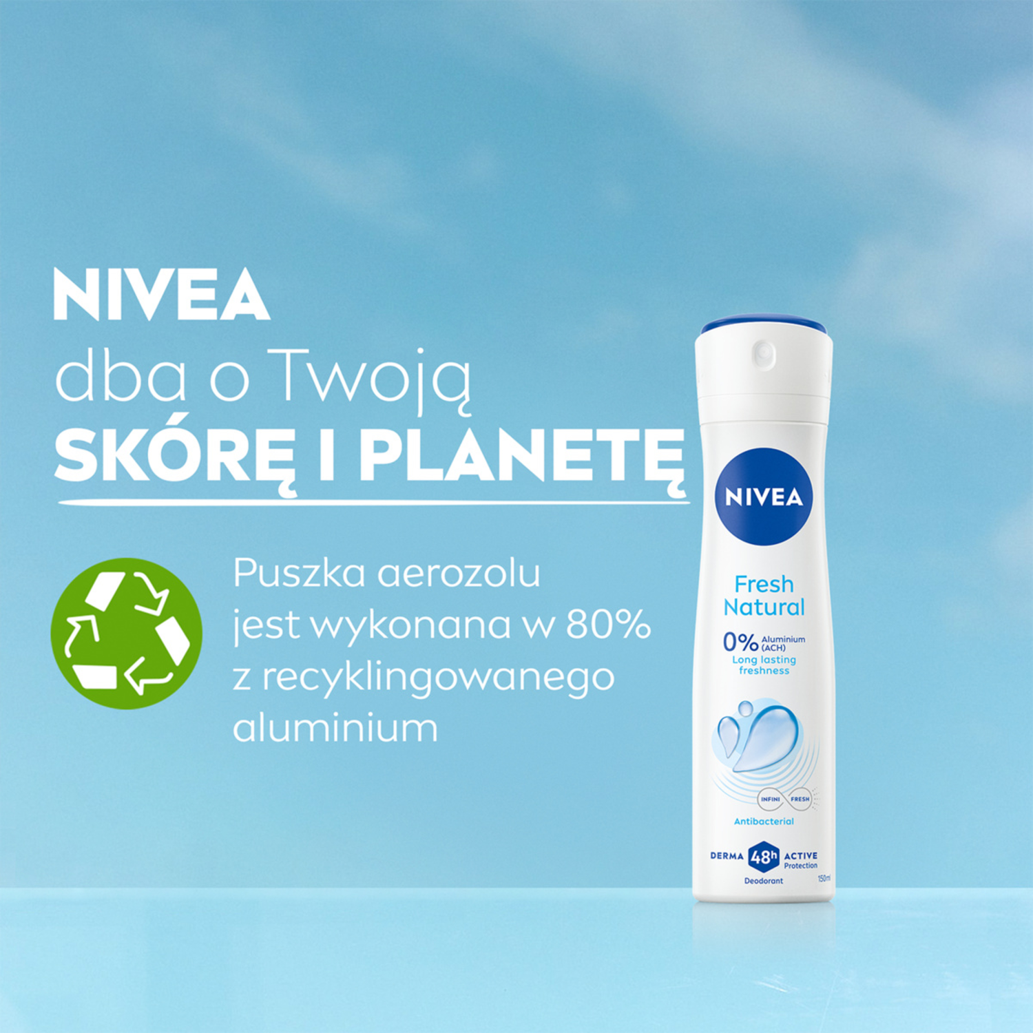 Nivea antiperspirant v spreju za ženske 150 ml Fresh Natural