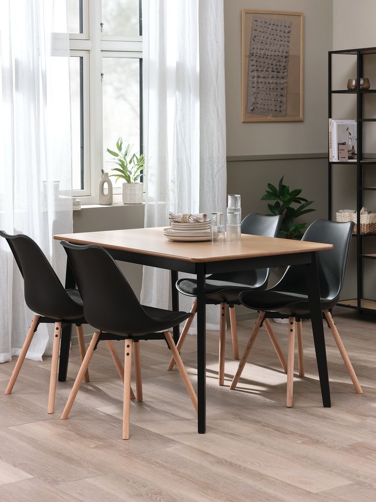 JEGIND KASTRUP JEGIND L130 stol hrast/crna 4 KASTRUP stolica crna/hrast