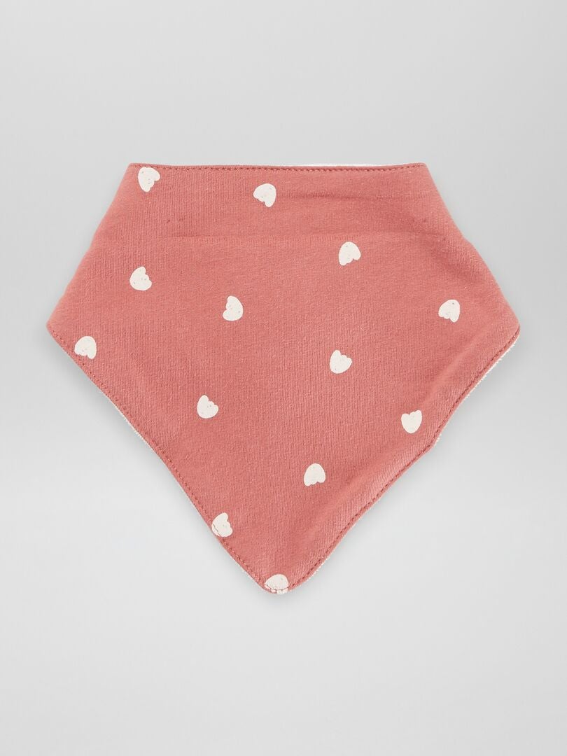 Set van 3 driehoekige slabbetjes - ROZE