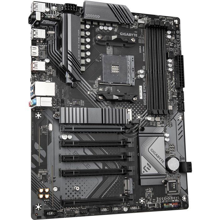 Scheda madre - GIGABYTE - B550 EAGLE WIFI6 - Fattore di forma ATX - Chipset AMD B550 - DDR4 e PCIe 4.0 - WiFi 6