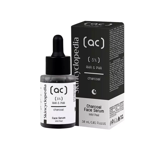 Skincyclopedia serum do twarzy z 5% kompleksem AHA i PHA oraz węglem aktywnym 30ml