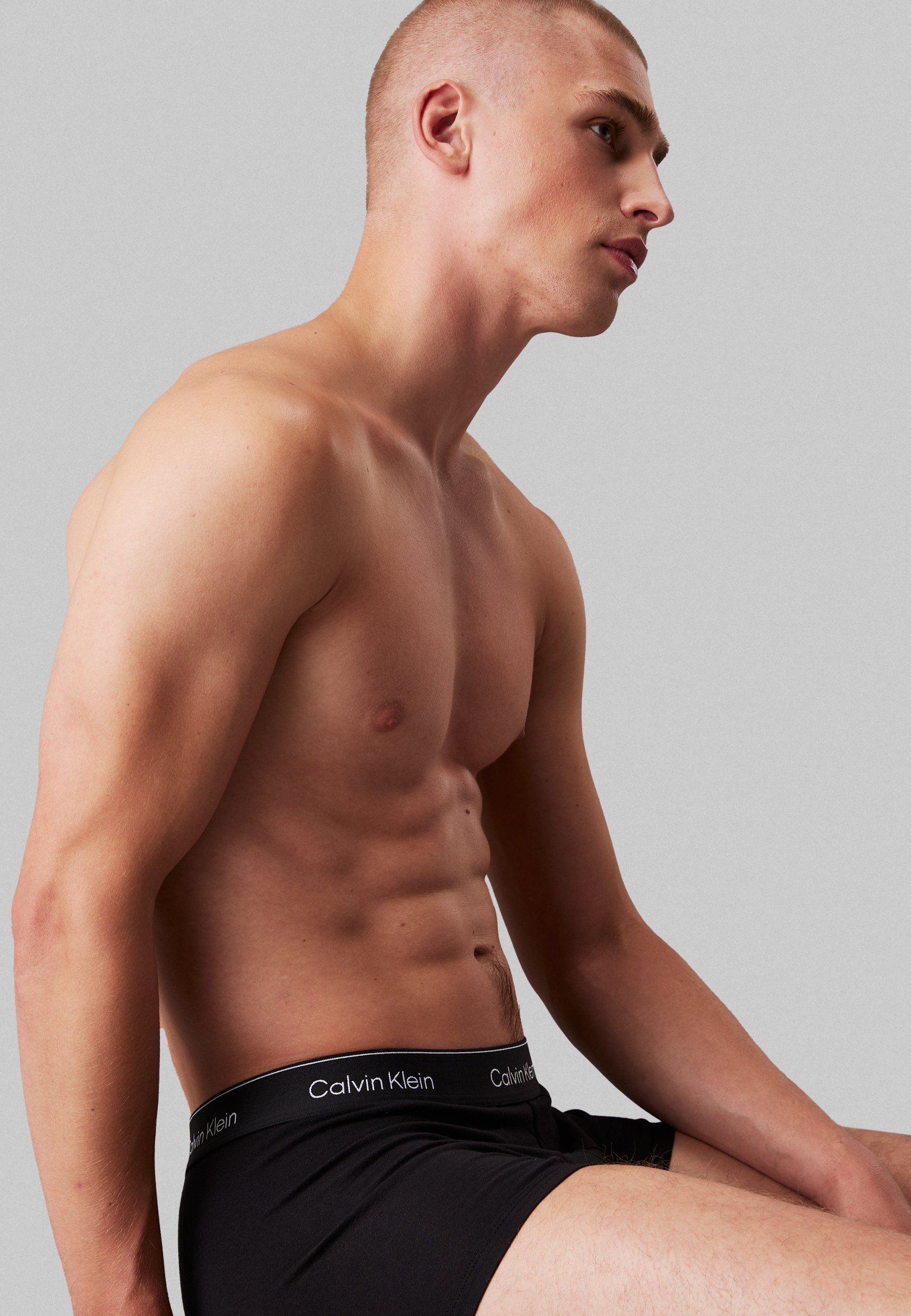 Calvin Klein Underwear TRUNK PACK - Slip - bianco/blu cielo/divertimento con foglie
