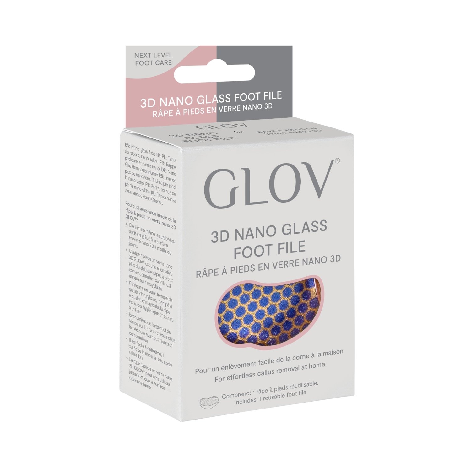 GLOV 3D Nano sklenený pilník na nechty/nohy - 1 kus