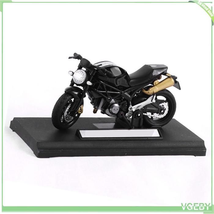 Fafeicy Modellino di moto giocattolo, moto giocattolo in miniatura in lega, modello educativo portatile per bambini, nero, giochi di puzzle