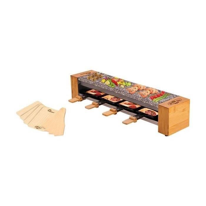 Raclette / Pierre 4 personnes - LITTLE BALANCE - Meuuuh...! - bois - 600W