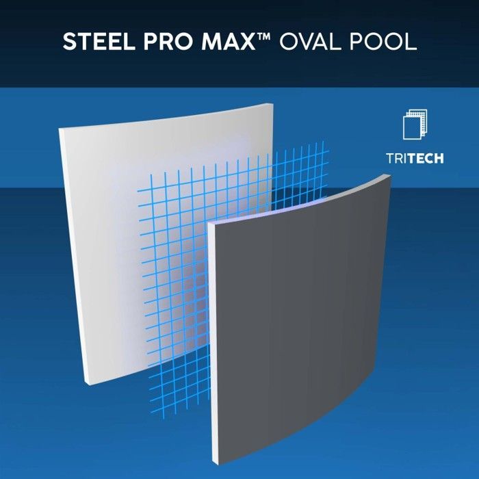 BESTWAY Bestway Piscine hors sol tubulaire ovale Bestway Steel Pro Max 549 x 274 x 122 cm gris sans accessoires