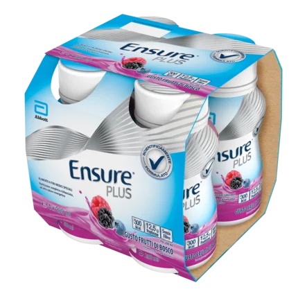 ENSURE Abbott Ensure Plus Fruits des bois 4 x 200 ml Complément alimentaire hypercalorique