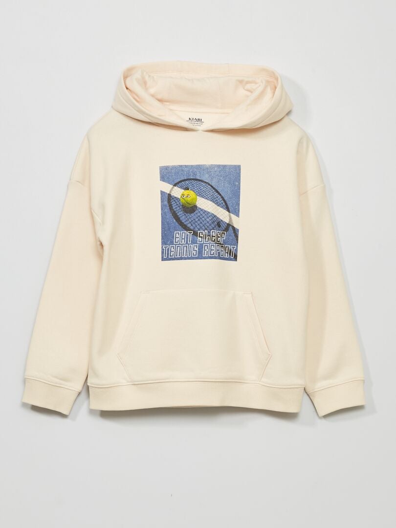 Sudadera con capucha de felpa - BLANCA