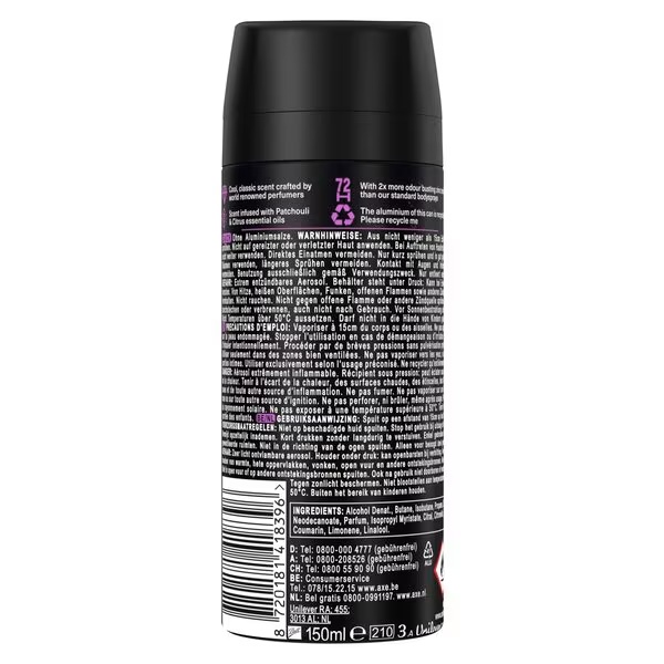 Axe Fine Fragrance dezodorant v spreju z vijoličnim pačulijem 150 ml