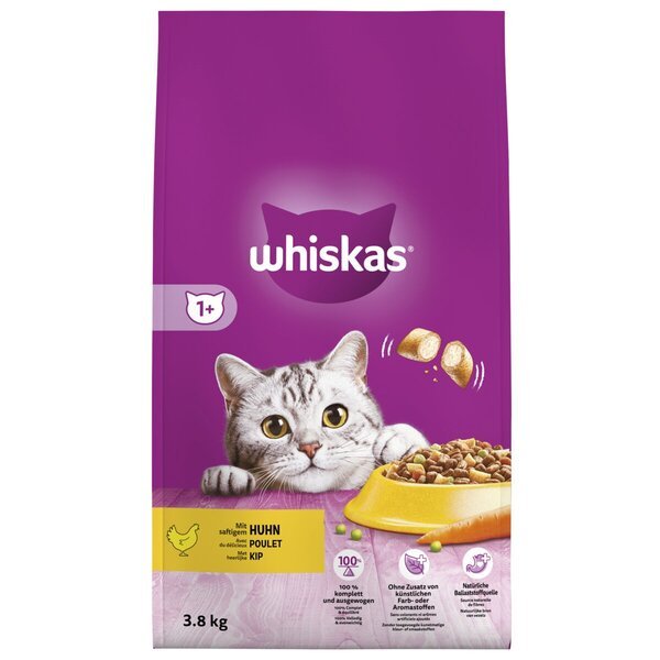 Whiskas suha hrana za odrasle mačke s piščancem<br>3800 g