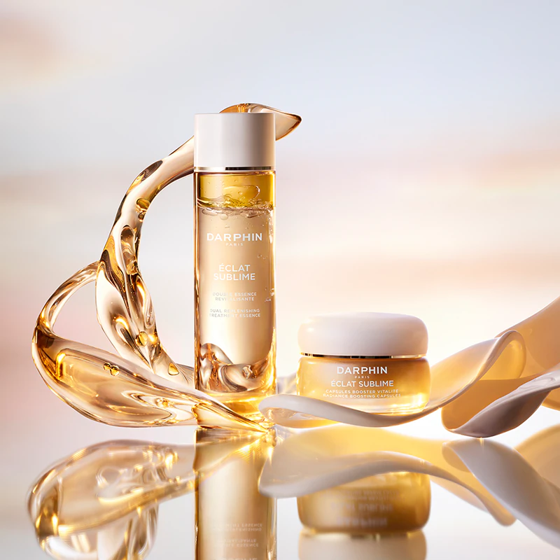 Darphin Éclat Sublime Dual Replenishment Treatment, essência facial para iluminar e suavizar a pele.
