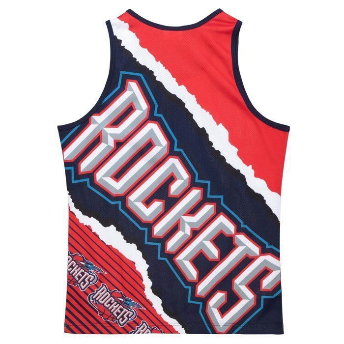 Basketballtrikot – MITCHELL & NESS – Houston Rockets – Mehrfarbig – 100 % Polyester – Atmungsaktiv