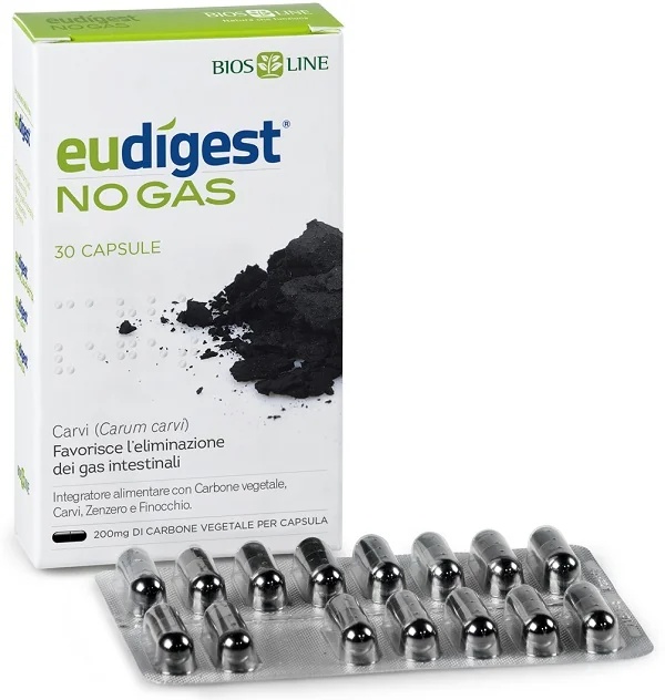 Nahrungsergänzungsmittel BIOS LINE Eudigest No Gas, 30 Kapseln, glutenfrei