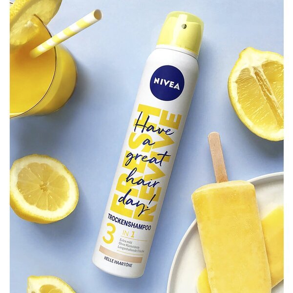 NIVEA Fresh Revive 3 viename sausas šampūnas šviesiems plaukams<br>200ml