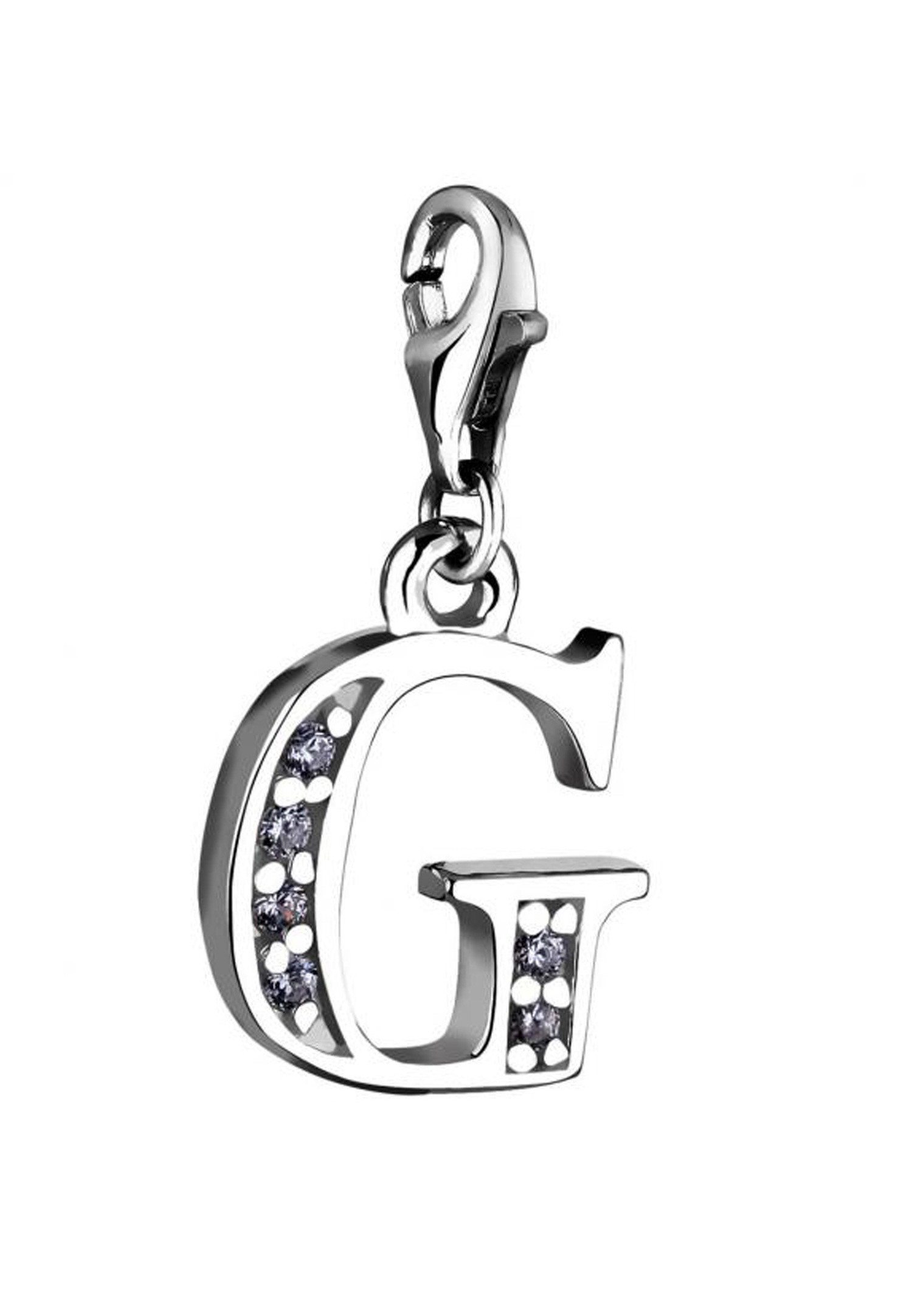 Nenalina Charm lettre Pendentif individuel et personnalisé en argent 925 Sterling pour tous les porteurs de Charm actuels