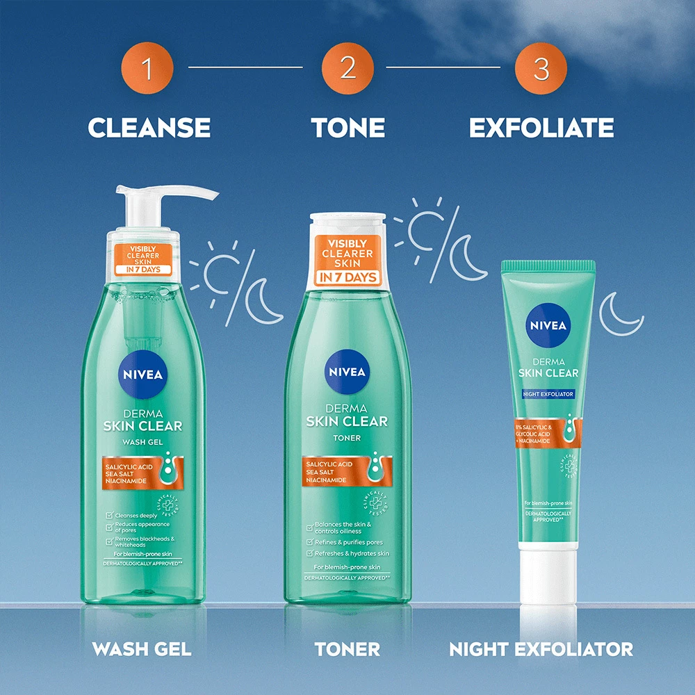 NIVEA Derma Activate mosógél 150 ml