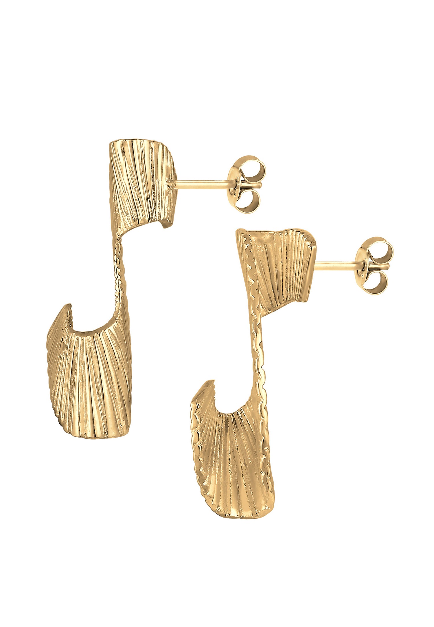 Elli PREMIUM Femmes Pendentif d'oreilles Géo Tendance en Argent Sterling 925 Plaqué Or