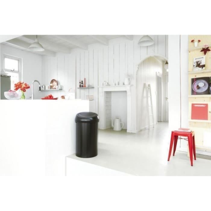 BRABANTIA Poubelle Touch Bin - 60L - Noir mat