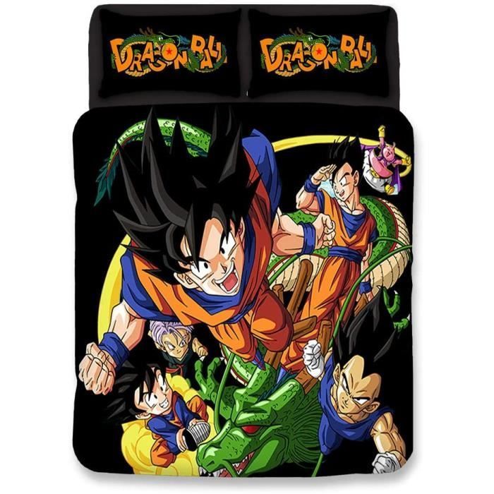 Housse de Couette Dragon Ball Z - Dragon Ball - Motif 3D - Microfibre douce et respirante - 135x200cm