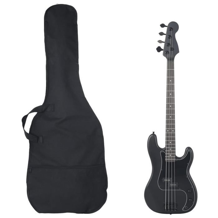 Bajo eléctrico para principiantes - vidaXL - Negro mate - 4/4 46