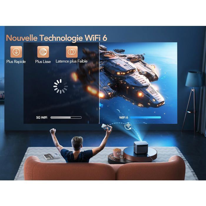Vidéoprojecteur 4K - ZIG-ZAG TERRITOIRES - 33000 Lumens - Android TV - WiFi-6/Bluetooth - 3D