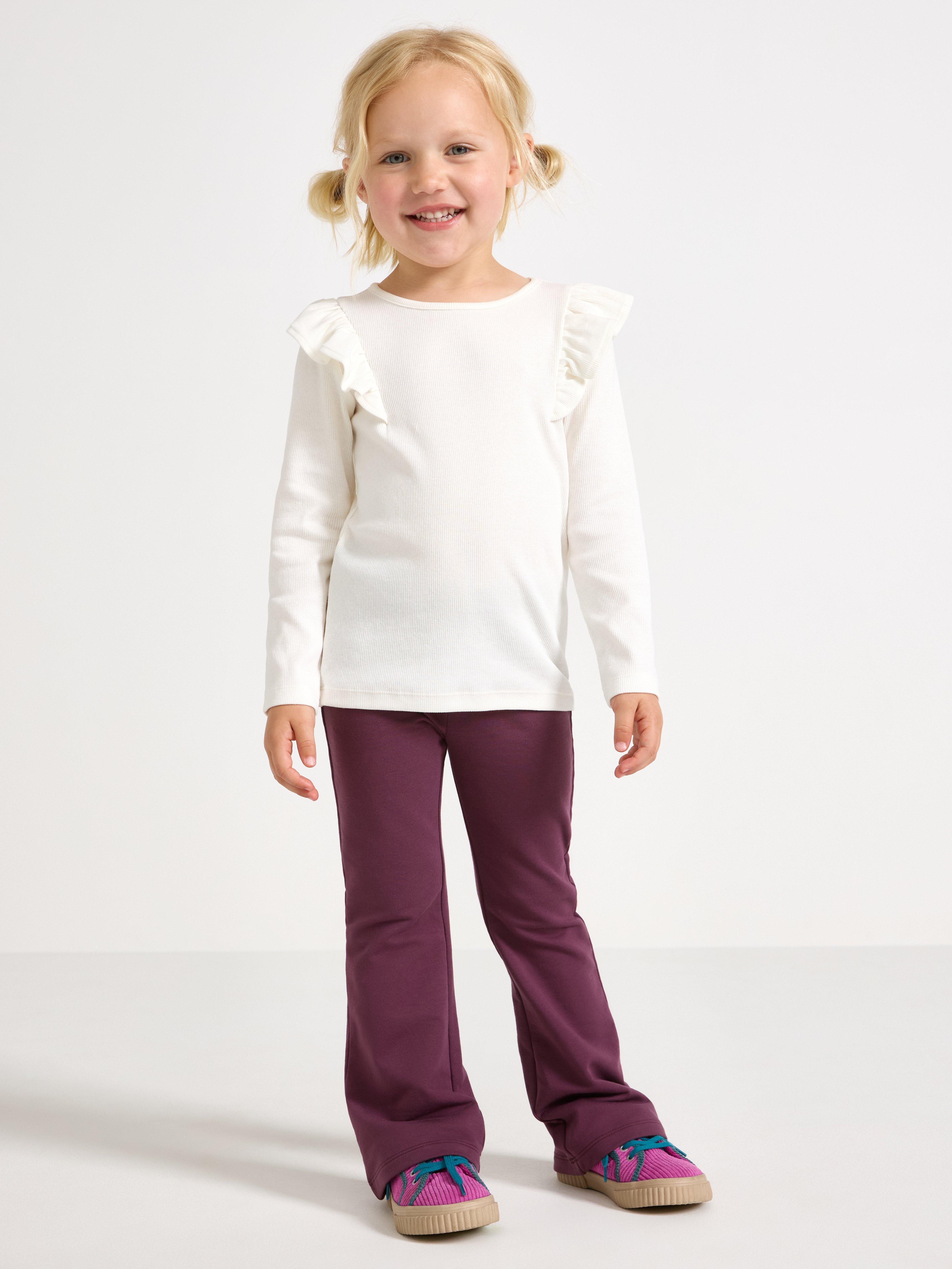 Leggings évasés à l'intérieur brossé lilas foncé poudré