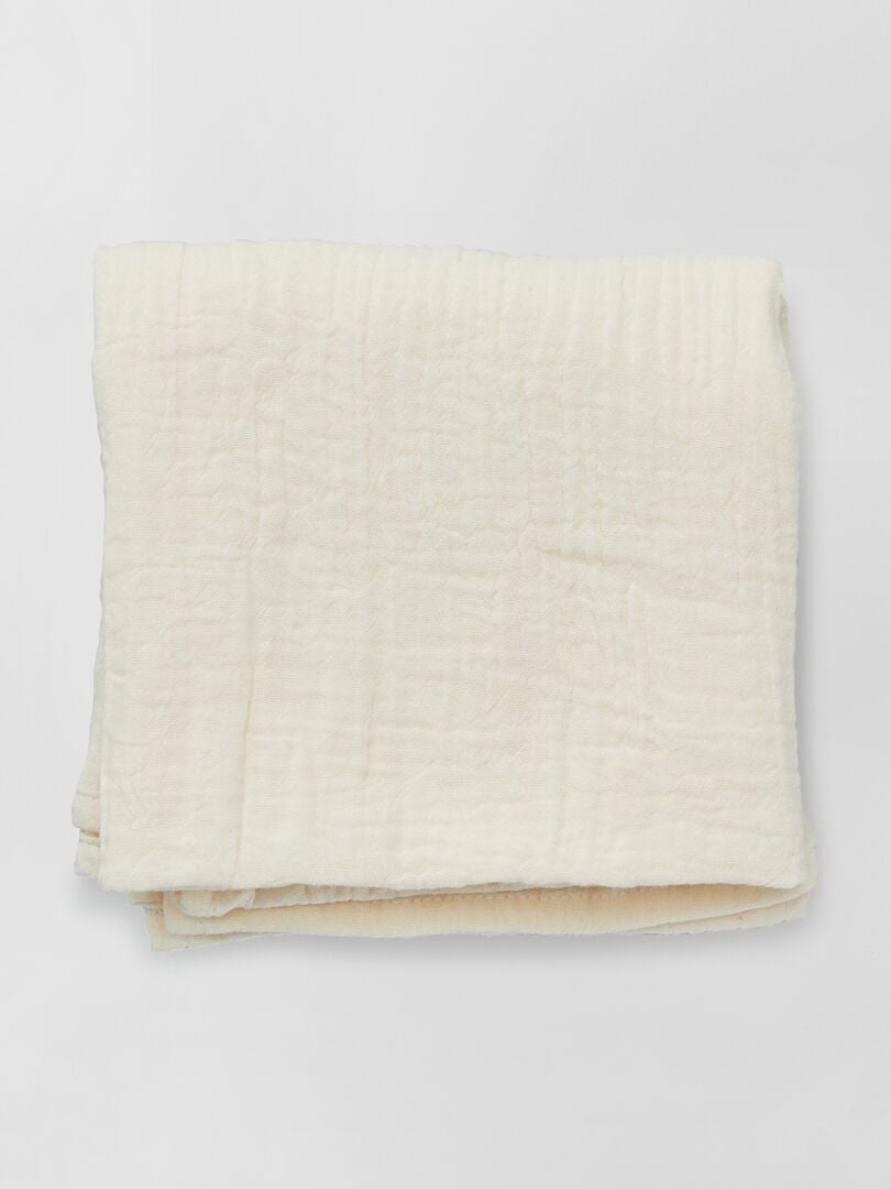 Set van 3 katoenen gaasdekens - beige