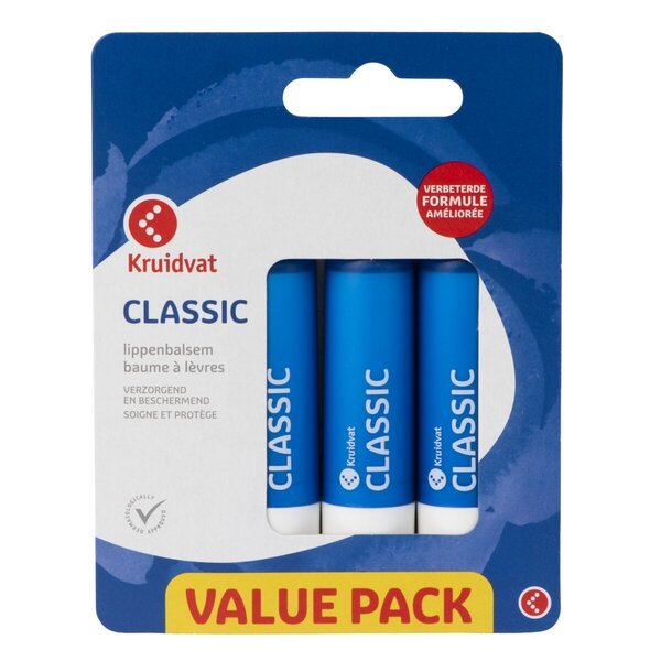 Kruidvat Classic balzam za usne<br>3 x 4,8 g
