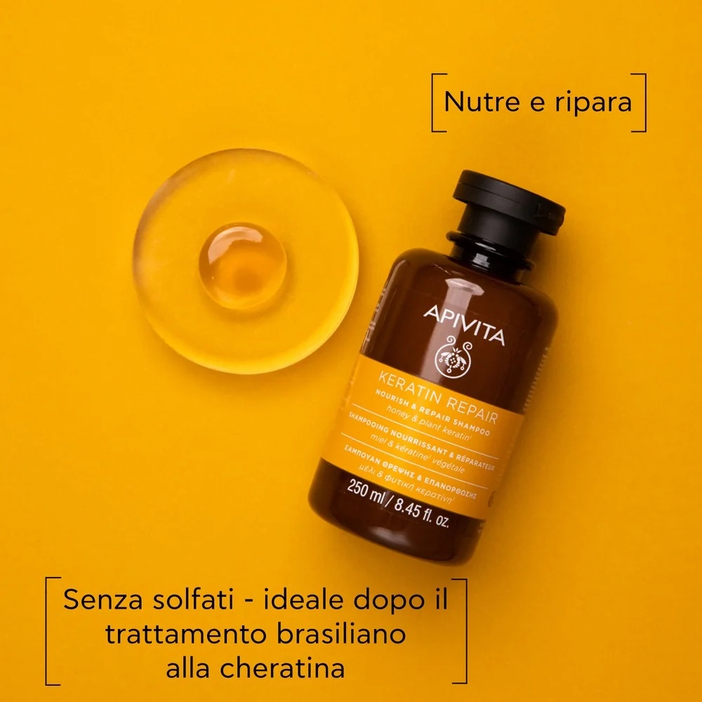 APIVITA Apivita Nourish & Repair shampoo met keratine 250 ml voor droog en beschadigd haar