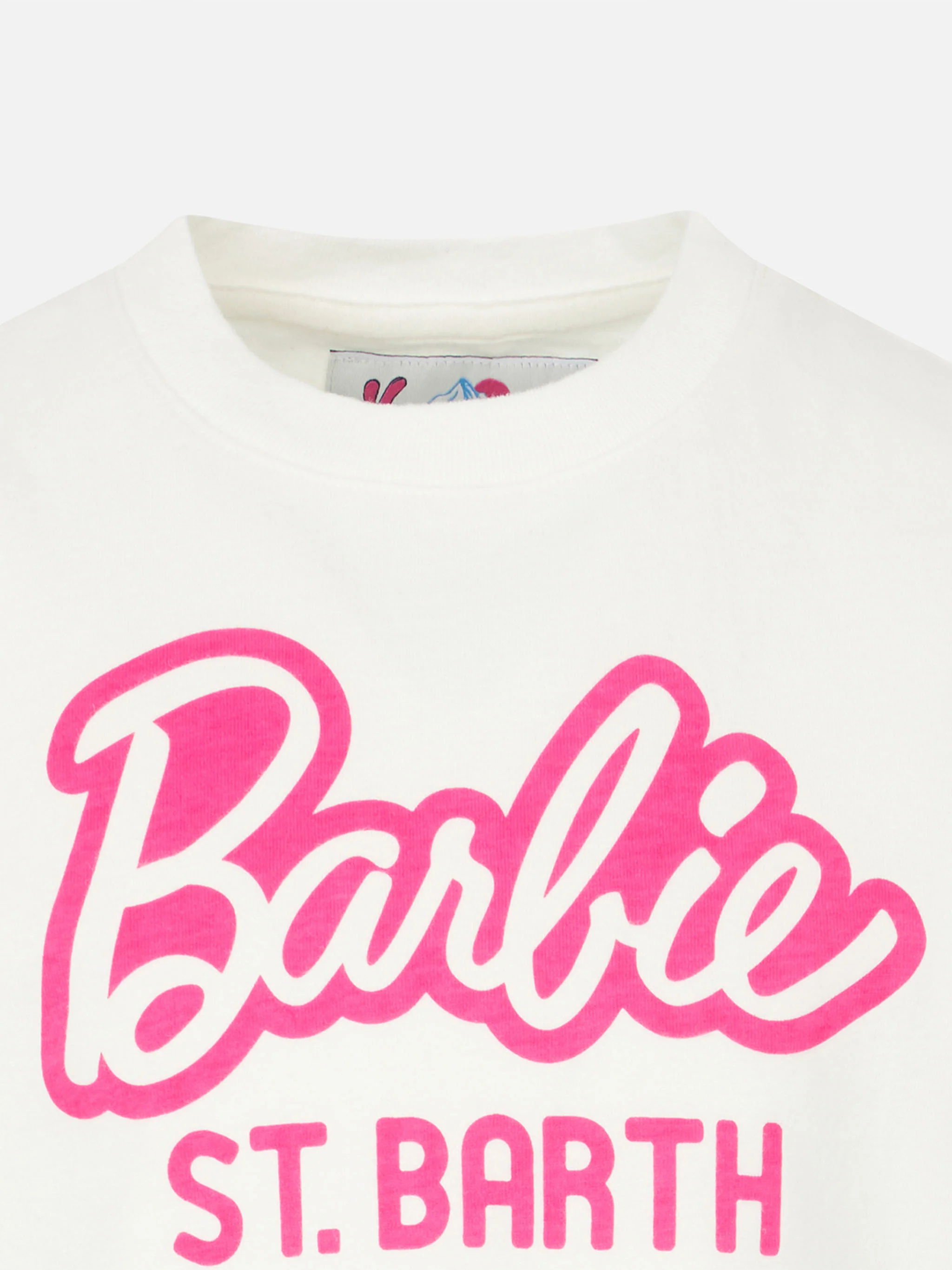 T-shirt da bambina in cotone pesante con stampa Barbie St. Barth | EDI