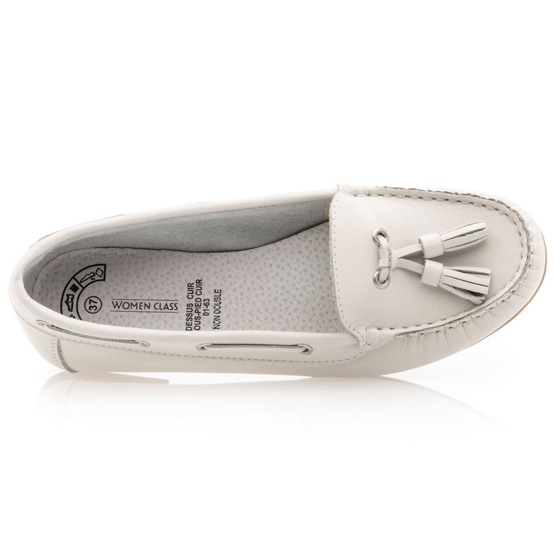Mocassins / chaussures bateau Femme Blanc
