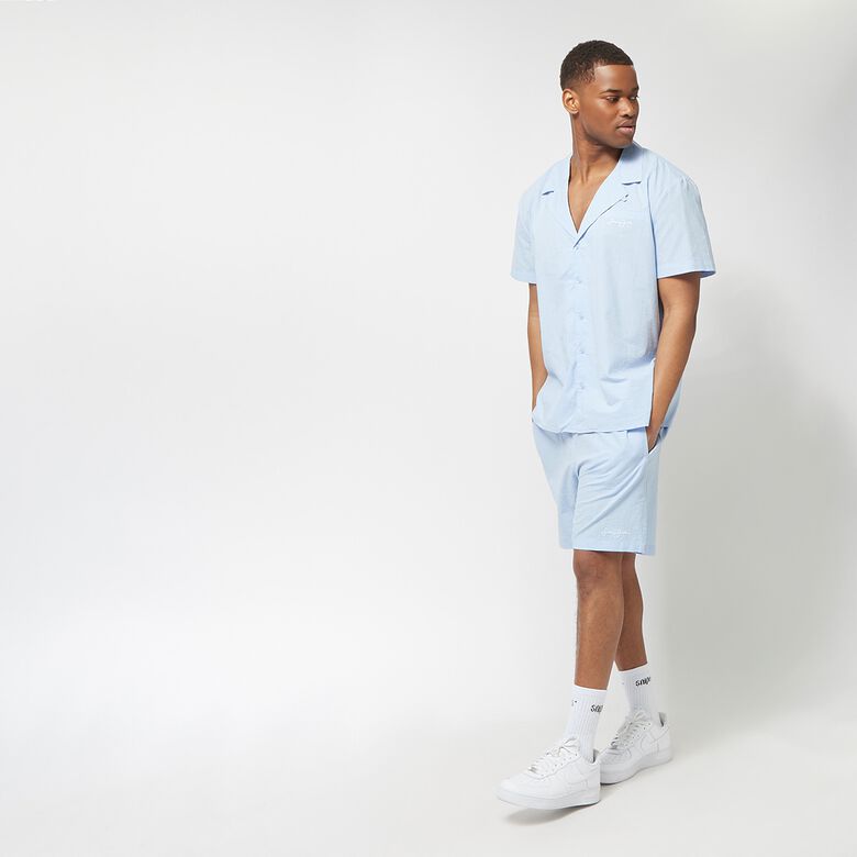 Chemise de villégiature en seersucker avec logo script