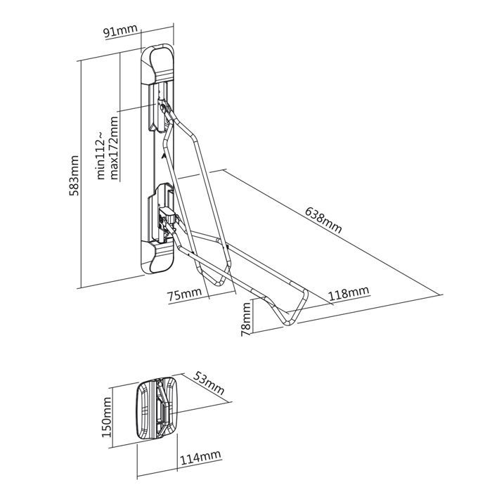 Maclean MC-471 - Portabicicletas (juego de 4) - Capacidad de carga máxima: 35 kg