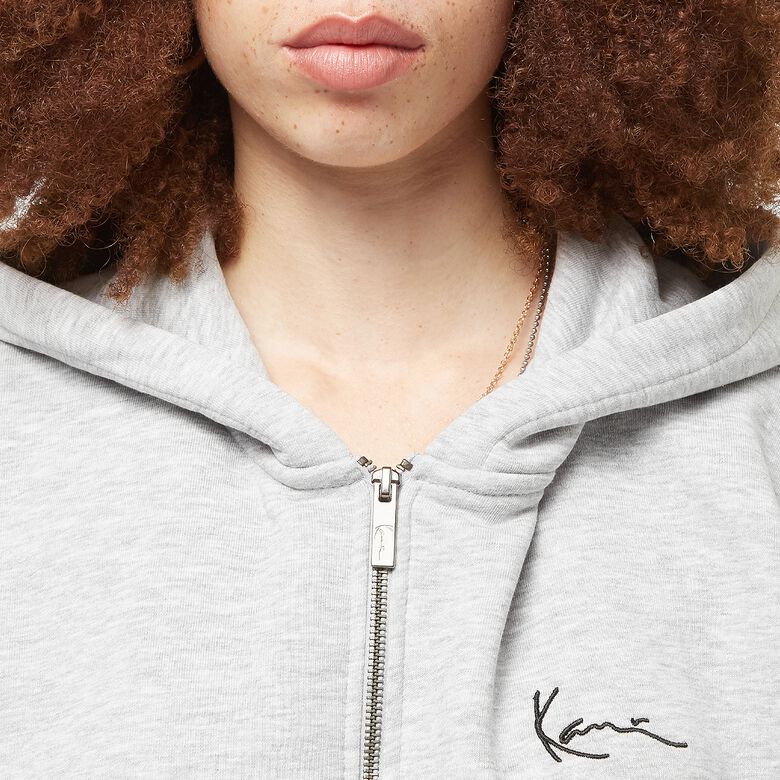 Sweat à capuche zippé essentiel avec signature poitrine