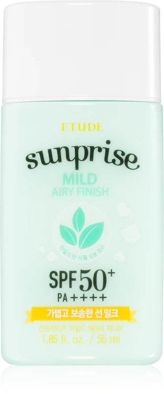 ETUDE Sunprise благи прозрачни минерални заштитни флуид за лице SPF 50+
