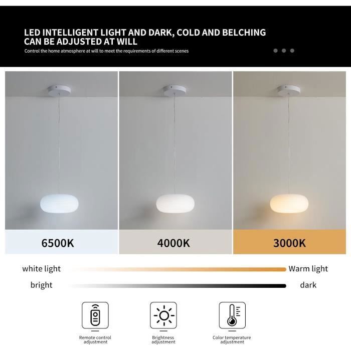 GANEED LED-Pendelleuchte – Minimalistische ovale Kücheninselleuchte – 12 W – Weiß – 1 Stück