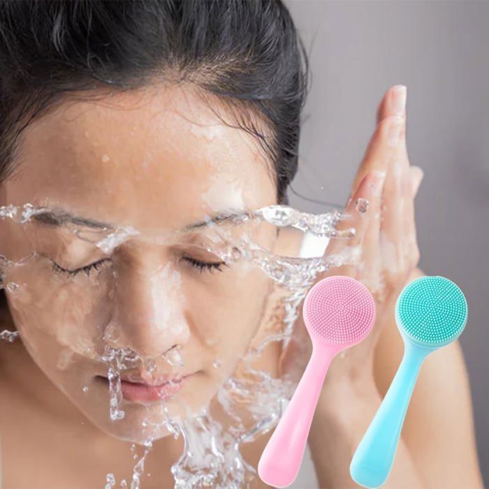 Brosse Nettoyante Visage - ULISEM - Silicone - Douce - Imperméable - Élimine Points Noirs（2pcs）