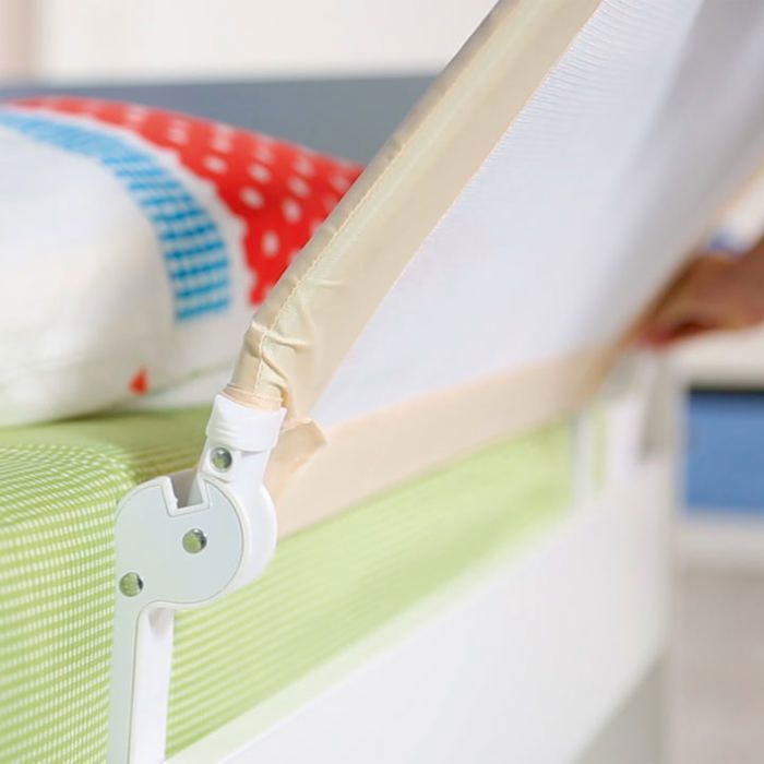 ROBA Klipp-Klapp Sponda di protezione anticaduta e pieghevole per lettino di bambini e neonati - 100 cm - Beige