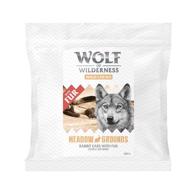 Wolf of Wilderness tørrede kaninører med pels