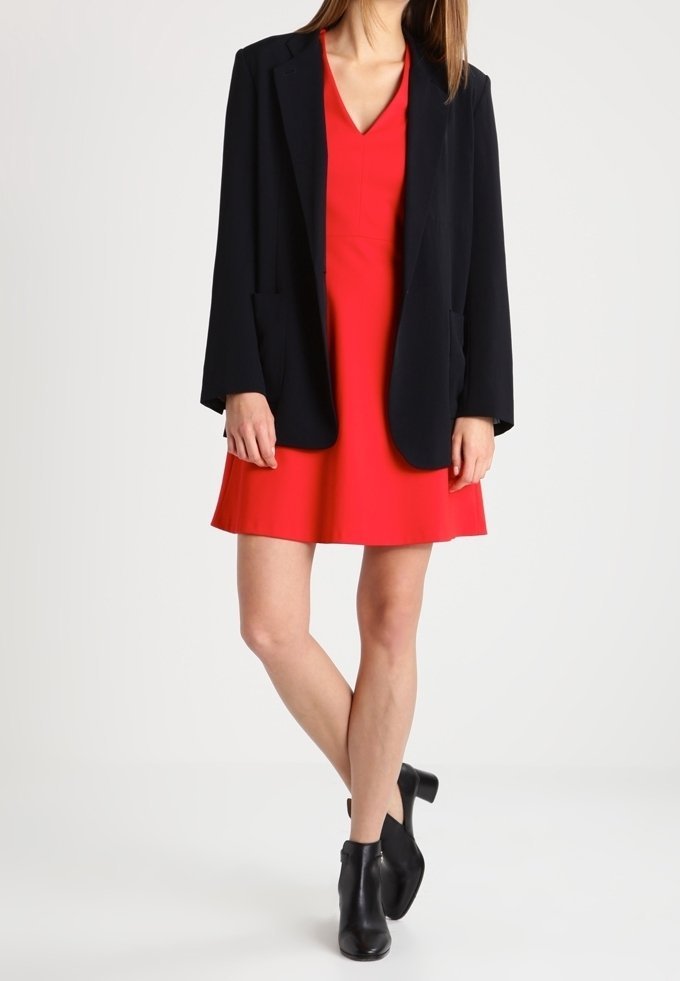 Robe en jersey rouge