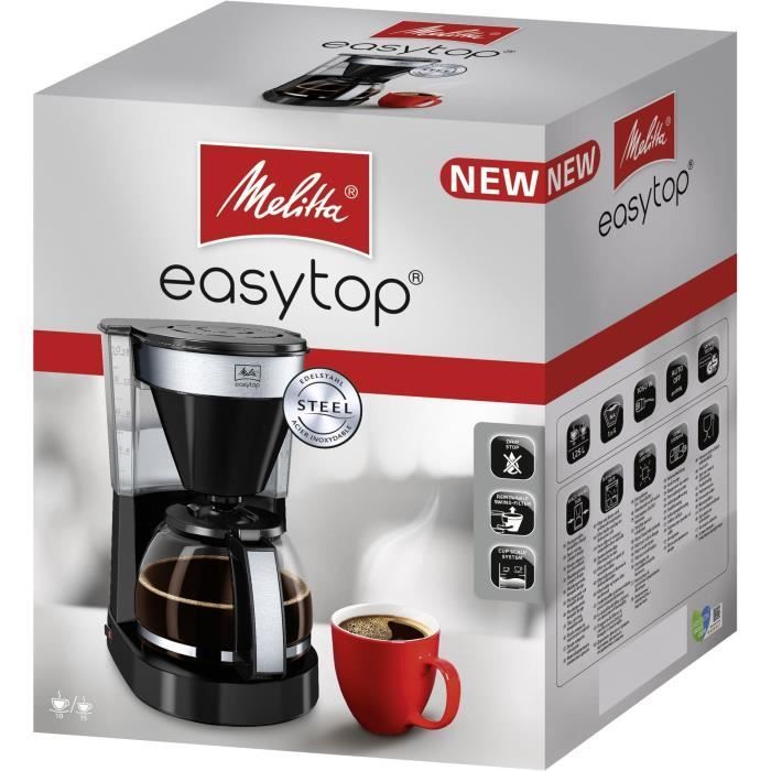 MELITTA Easy Top II 1023-04 Filterkaffebryggare - 1050 W - Svart - 10 koppar
