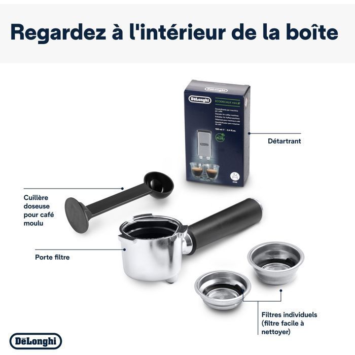 Manual espresso machine - De'Longhi - Dedica style - EC685.M - Stainless steel